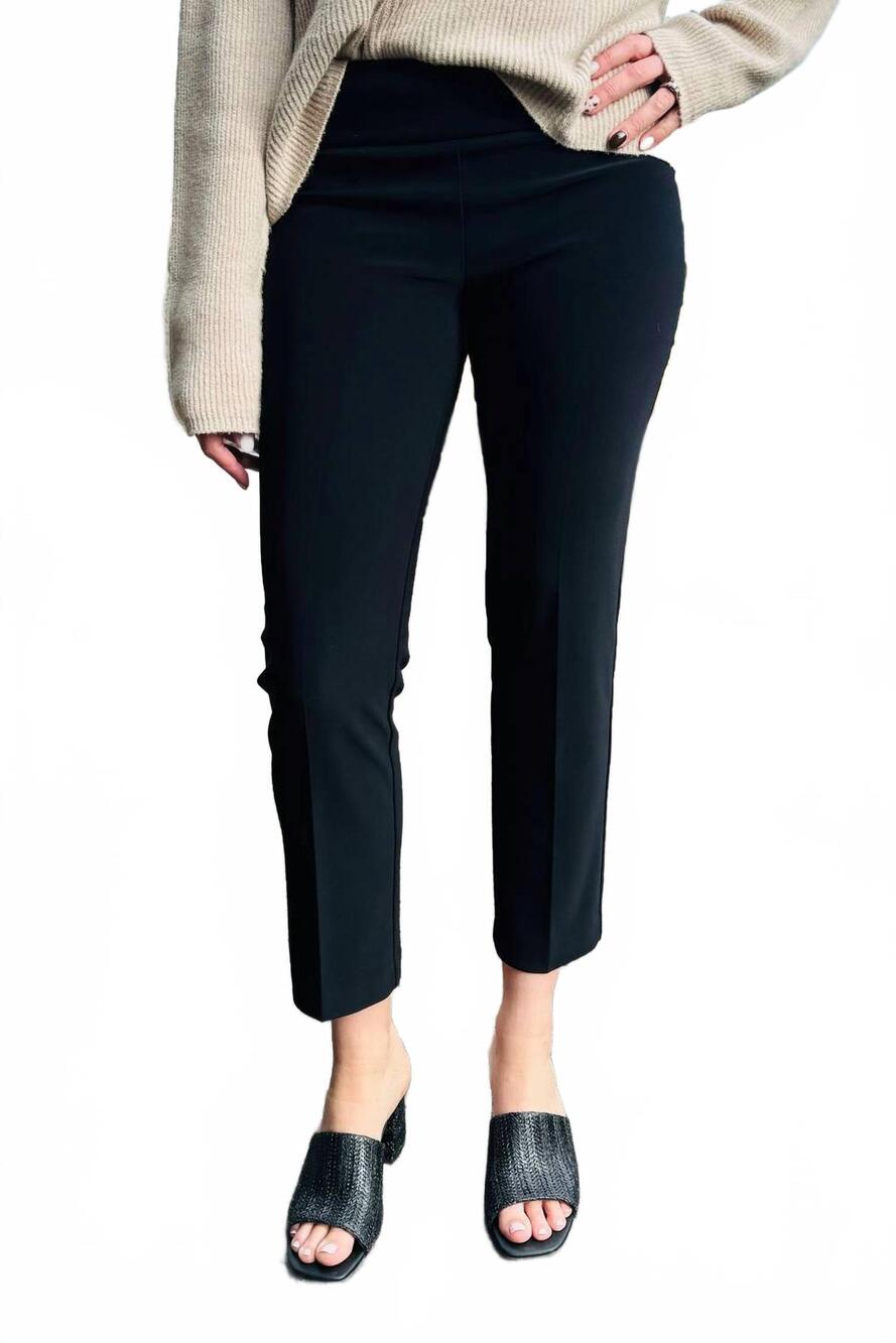 NEW JOSEPH RIBKOFF women's slim fit tapered pant in black